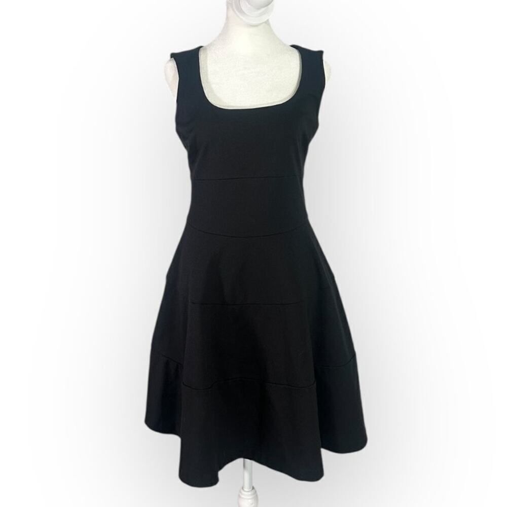 Banana Republic Skater Dress Women's 6 Black Mini Sleeveless Scoop Neck